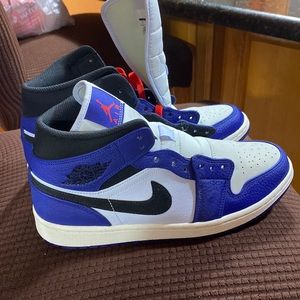 Jordan 1 Mid Deep Royal Blue Black